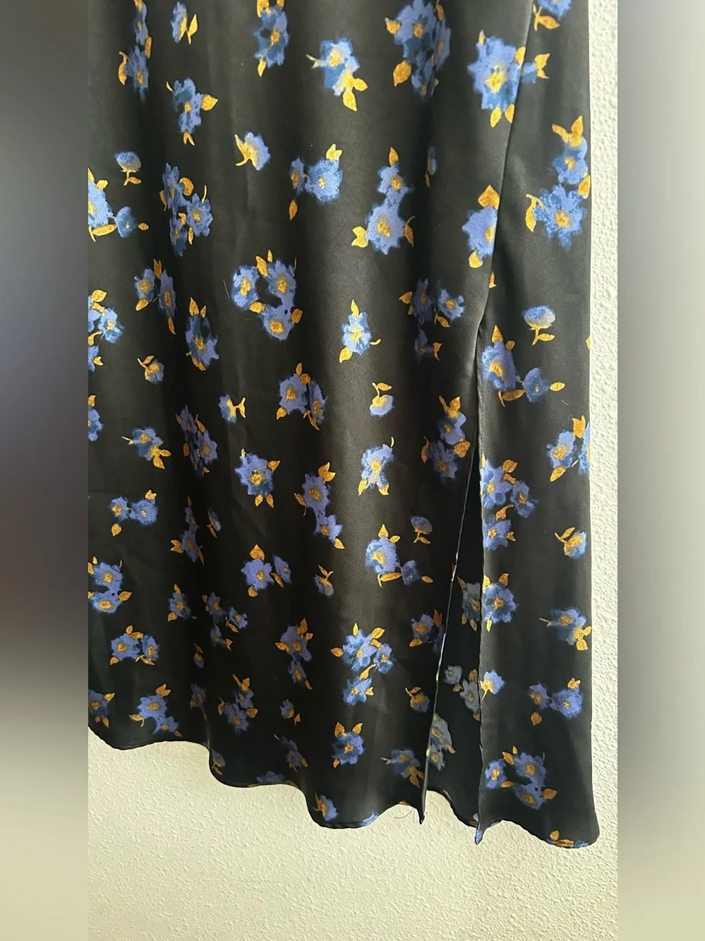 Halogen Black Floral Print Maxi Skirt